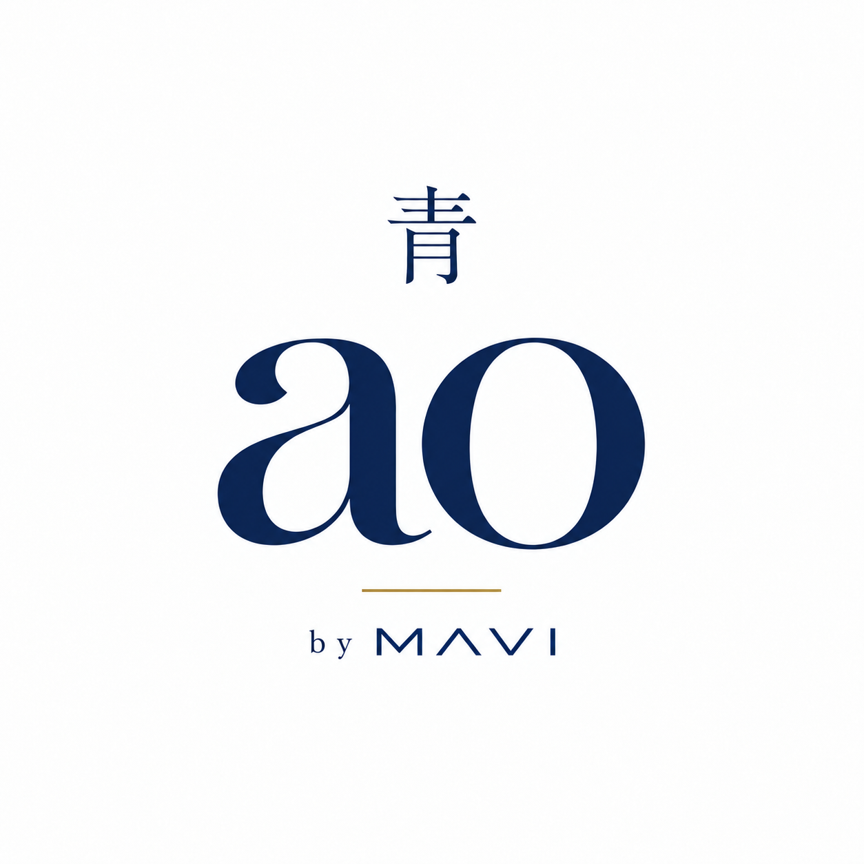 ao by MAVI with Japanese character 青